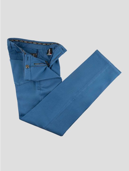 Stefano Ricci Blue Cotton Pu Pants 2