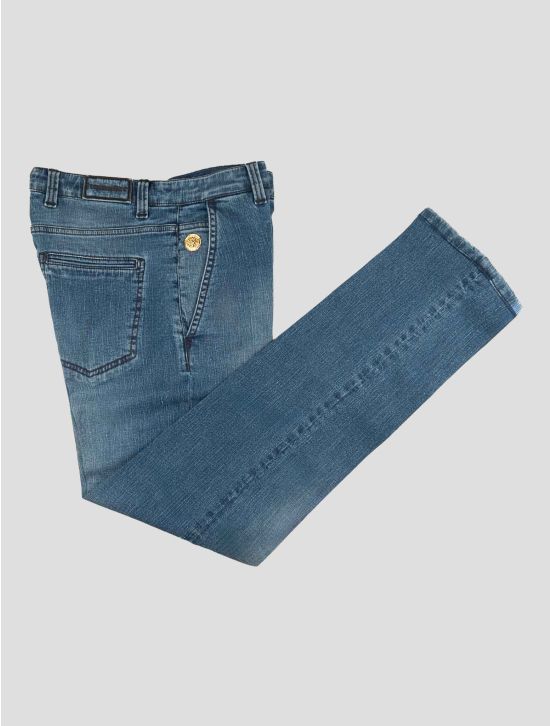 Stefano Ricci Blue Cotton Cashmere Pa Pu Jeans 1