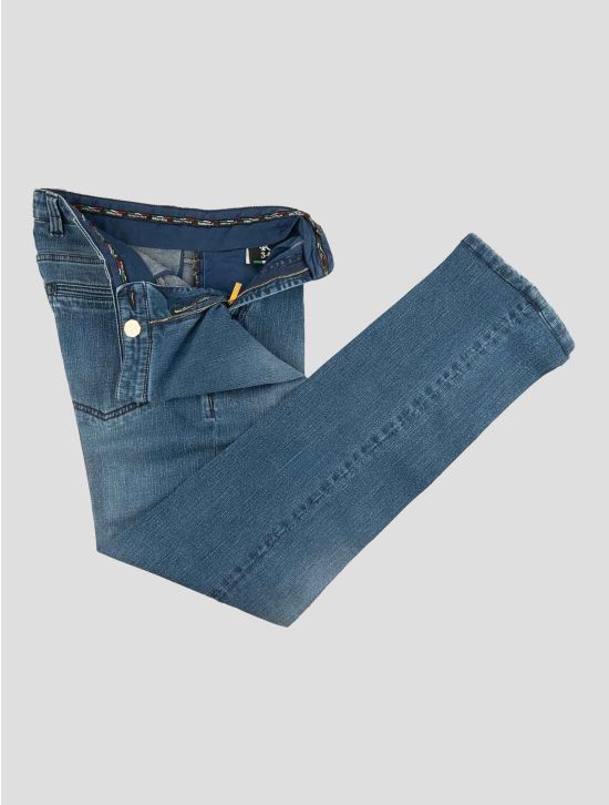 Stefano Ricci Blue Cotton Cashmere Pa Pu Jeans 2