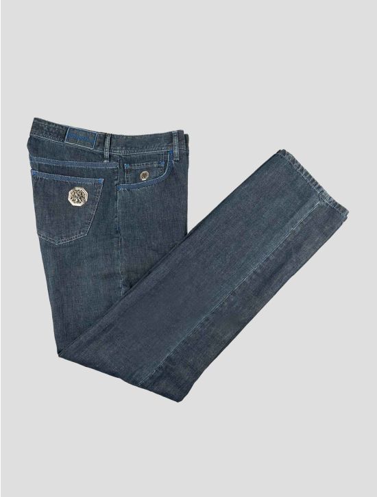 Stefano Ricci Blue Cotton Linen Jeans 1