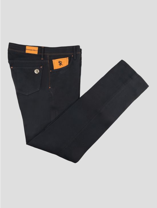 Stefano Ricci Dark Blue Cotton Pa Jeans 1