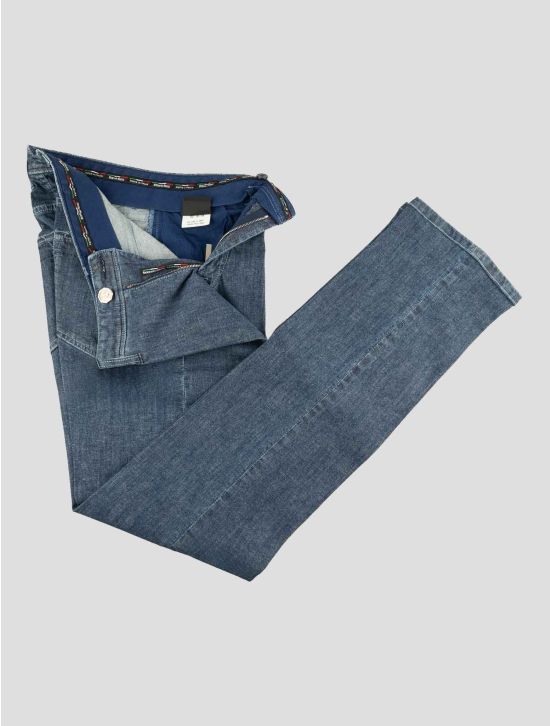 Stefano Ricci Blue Cotton Linen Ea Jeans 2