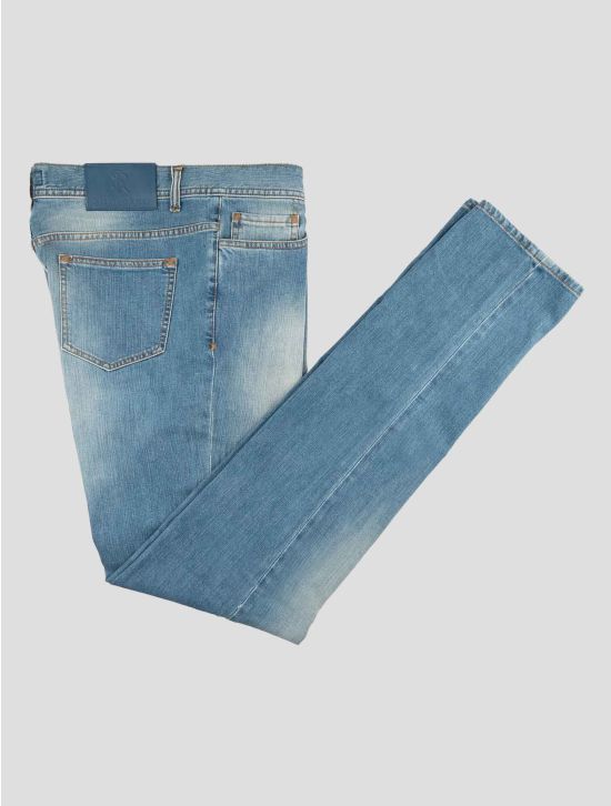 Stefano Ricci Light Blue Cotton Lycra Jeans 1