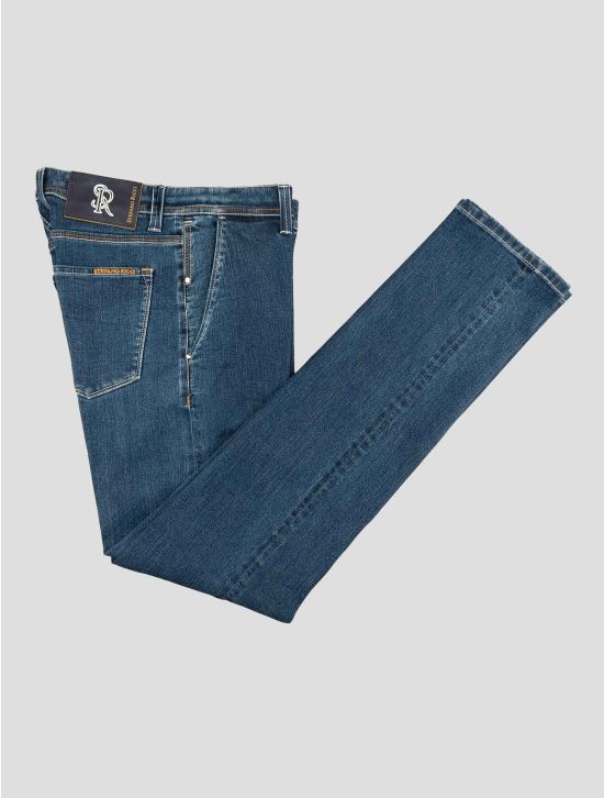 Stefano Ricci Blue Cotton Pl Pu Jeans 1
