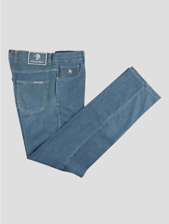 Stefano Ricci Blue Cotton Lyocell Ea Jeans 1