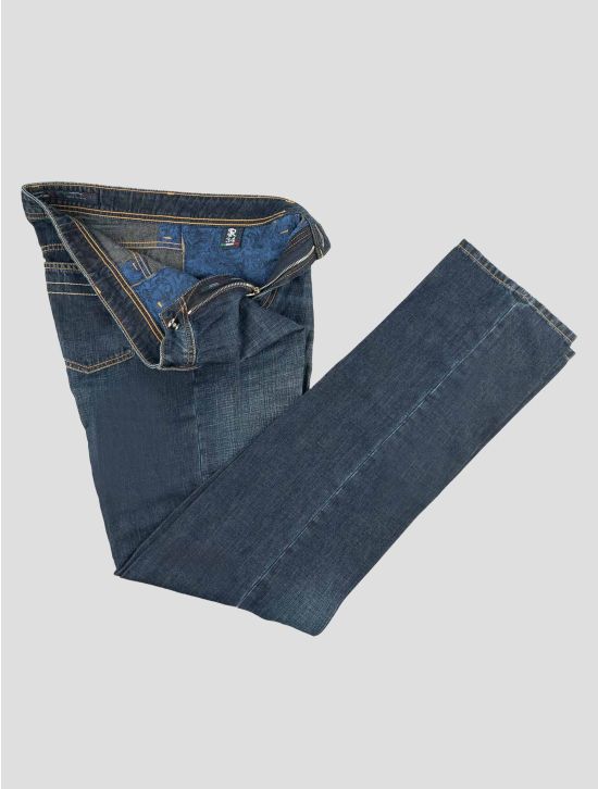 Stefano Ricci Blue Cotton Linen Jeans 2