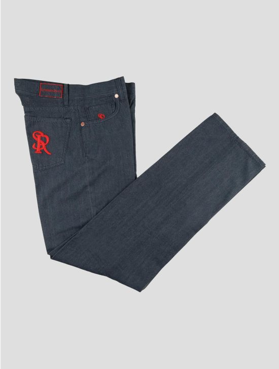 Stefano Ricci Blue Cotton Cashmere Jeans 1
