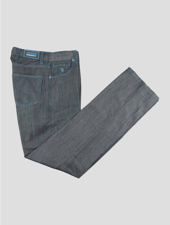 Stefano Ricci Blue Silk Cotton Jeans 1