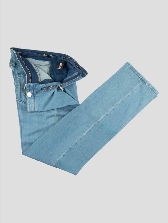 Stefano Ricci Light Blue Cotton Cashmere Pu Jeans 2