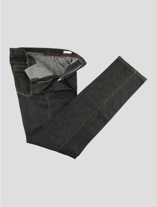 Stefano Ricci Black Cotton Cashmere Ea Jeans 2
