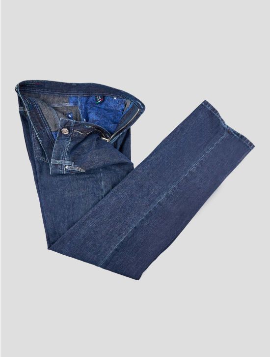 Stefano Ricci Blue Cotton Linen Jeans 2