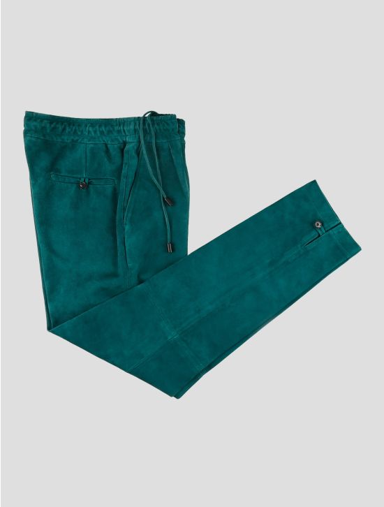 Isaia Brown Leather Lamb Pants 1