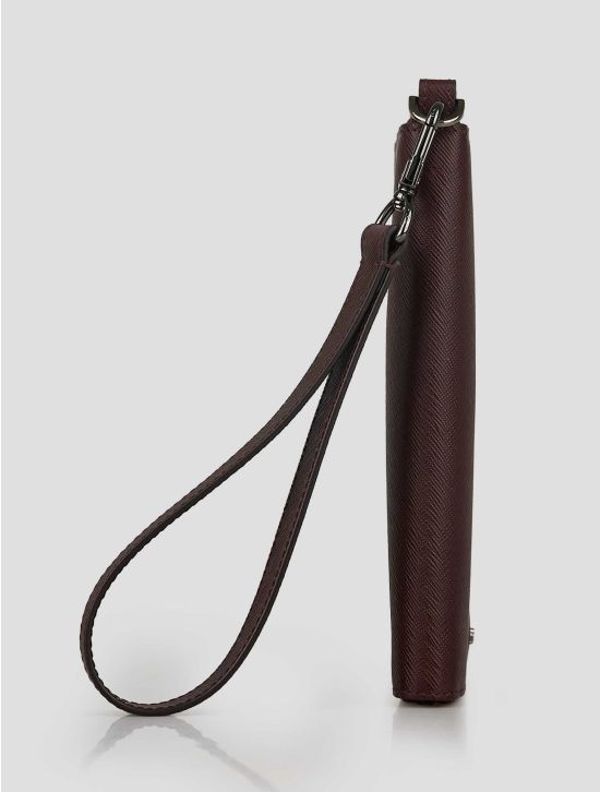Kiton Burgundy Leather Document Holder 2