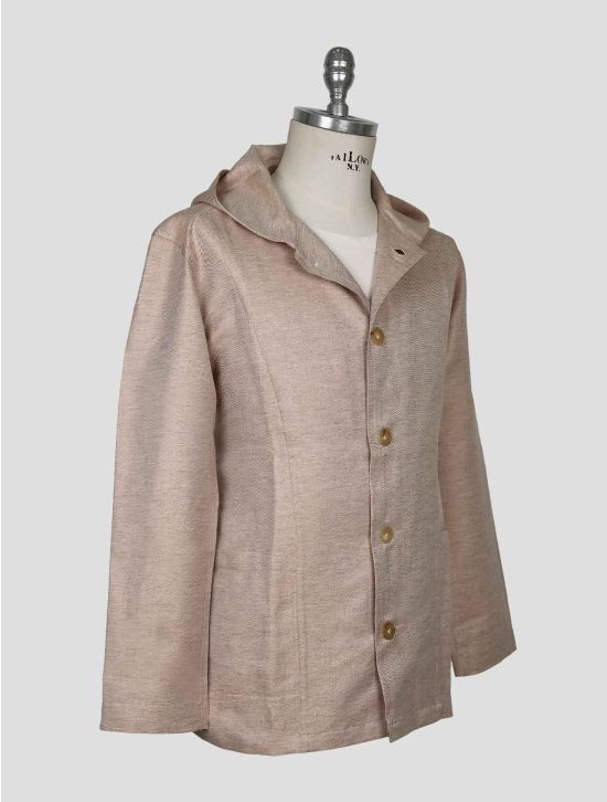 Kiton Light Brown Cotton Linen Overshirt Luca 2