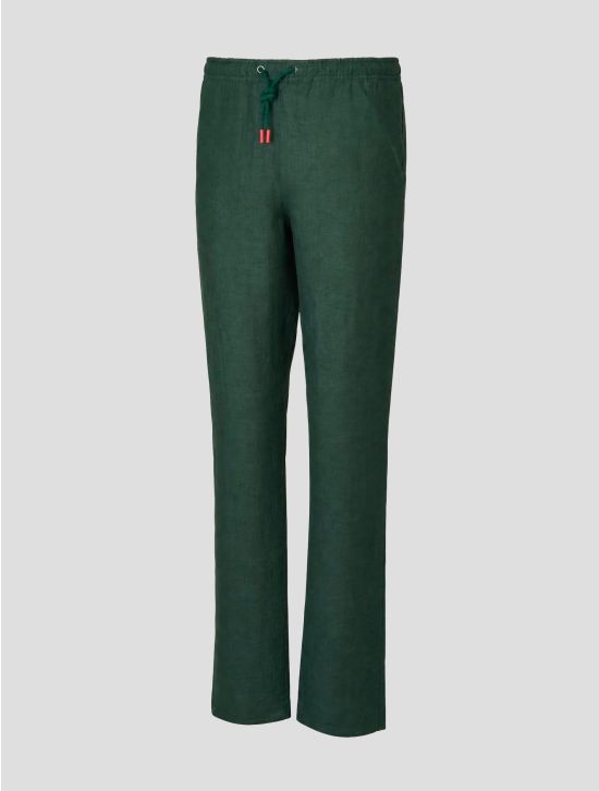 Kiton Green Linen Pants 2