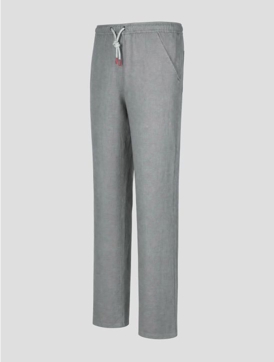 Kiton Gray Linen Pants 2