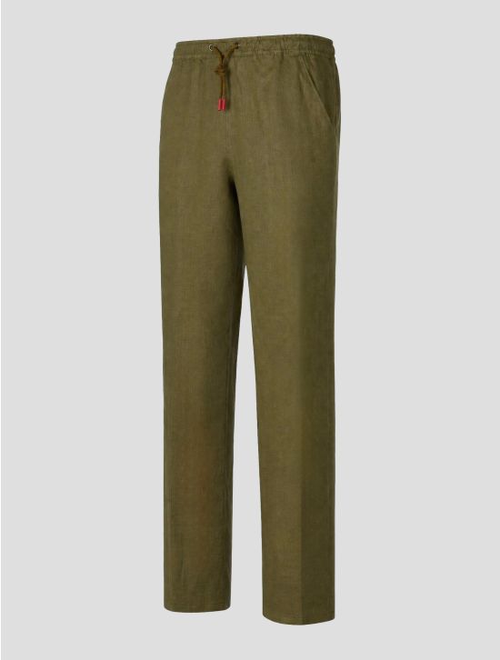 Kiton Green Linen Pants 2