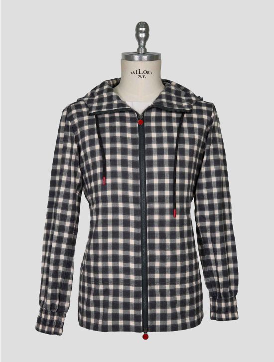 Kiton White Gray Cotton Shirt Umbi 1