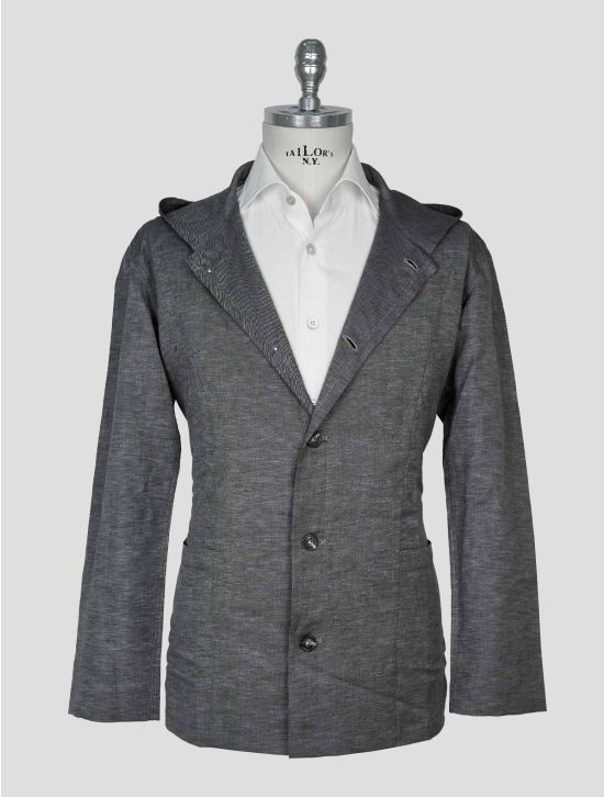 Kiton Gray Linen Cotton Shirt Luca 2