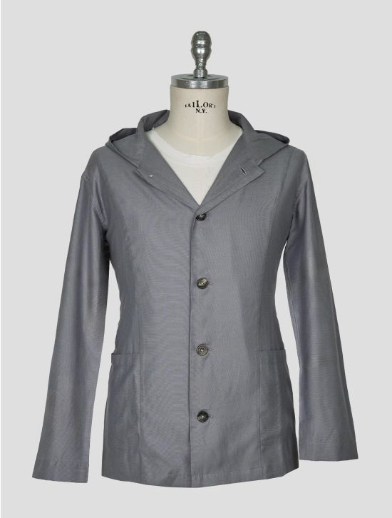 Kiton Gray Cotton Silk Shirt Luca 1