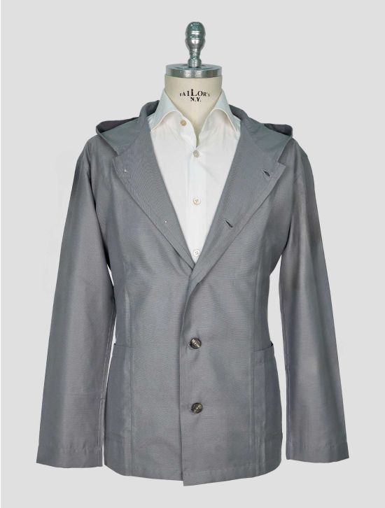 Kiton Gray Cotton Silk Shirt Luca 2