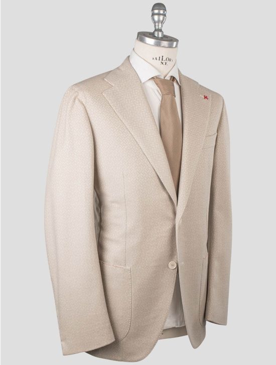Isaia Beige Wool Orylag Cashmere  Blazer 2