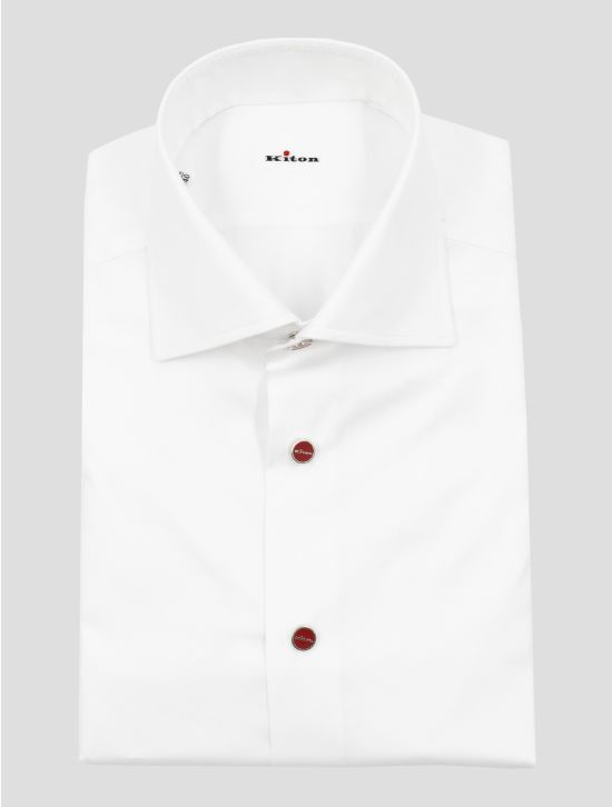 Kiton White Cotton Shirt 1