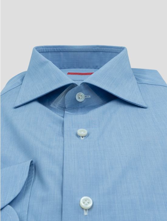Isaia Light Blue Cotton Shirt 2