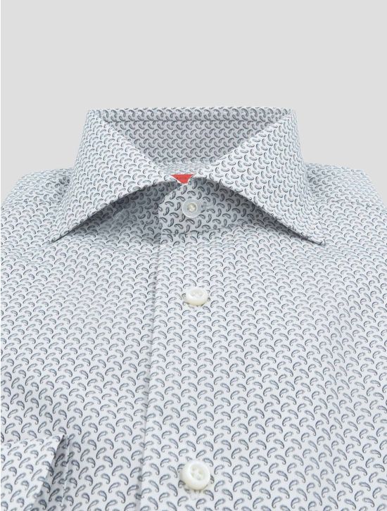 Isaia Black White Cotton Shirt 2