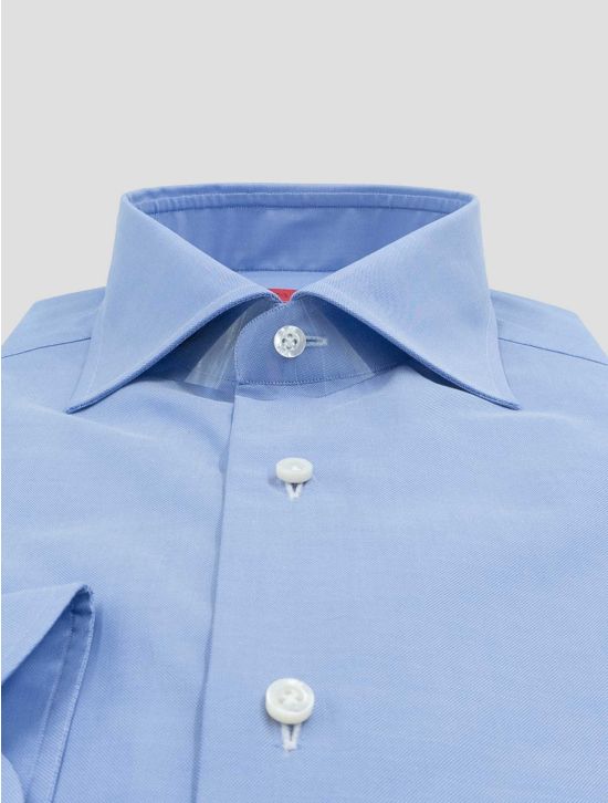 Isaia Light Blue Cotton Shirt 2