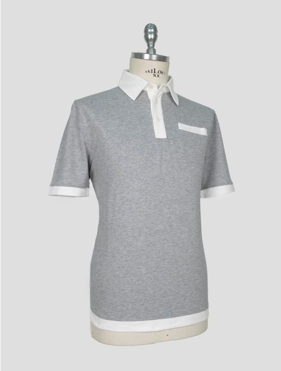 Stefano Ricci Gray White Cotton Ea Polo 2