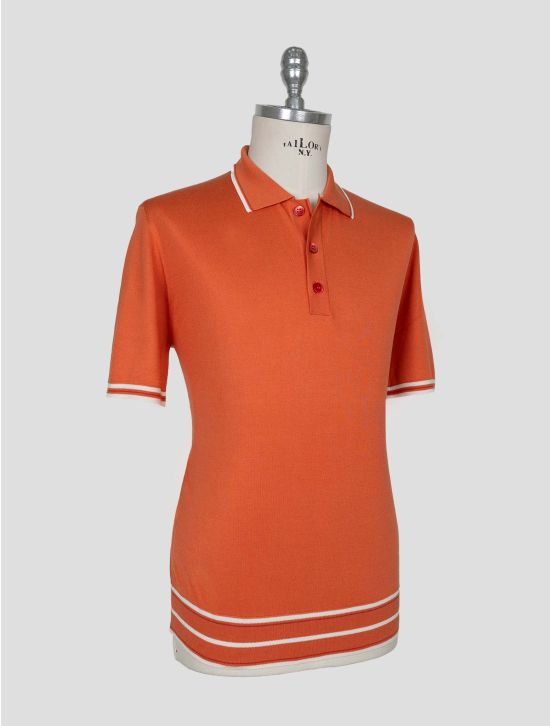 Stefano Ricci Orange Silk Cotton Polo 2