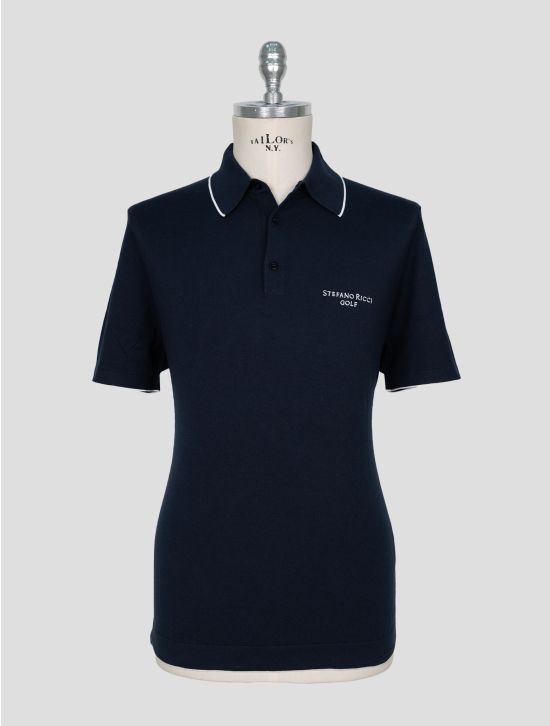 Stefano Ricci Dark Blue Cotton Pl Polo 1