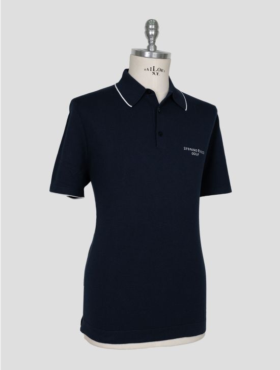 Stefano Ricci Dark Blue Cotton Pl Polo 2
