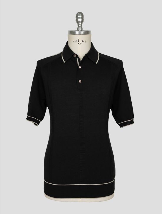 Stefano Ricci Black Gray Cotton Polo 1