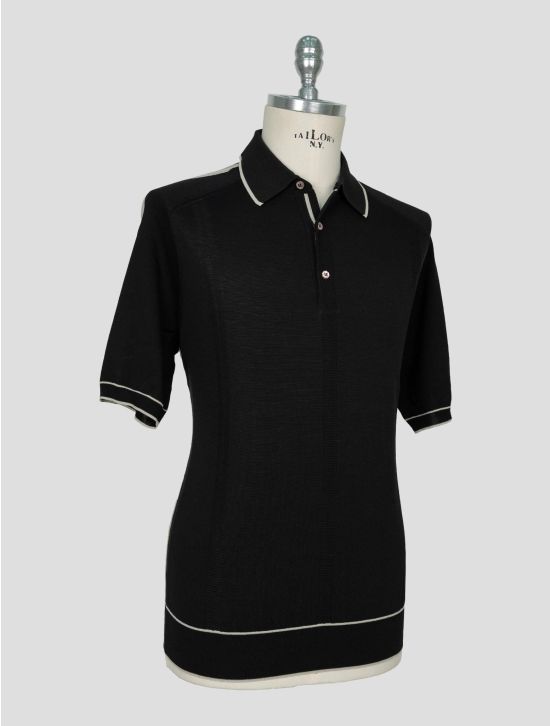 Stefano Ricci Black Gray Cotton Polo 2