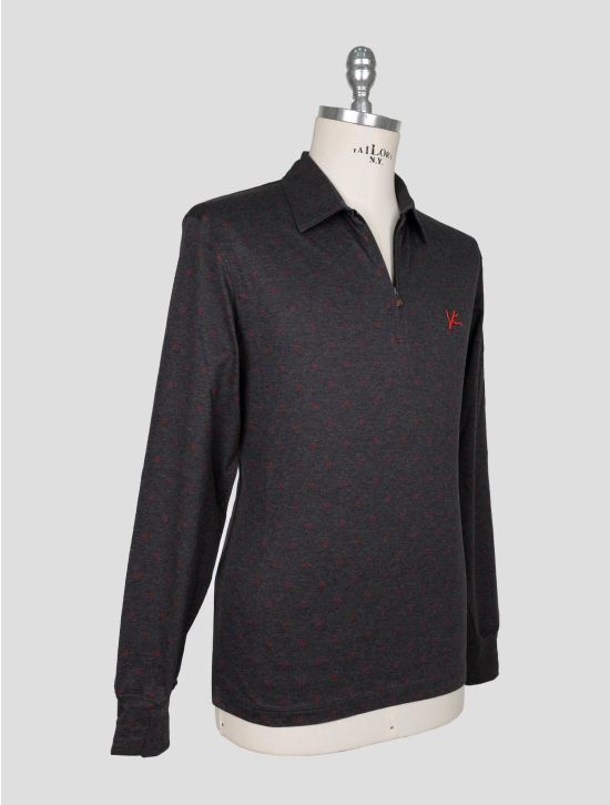 Isaia Gray Cotton Sweater Polo 2
