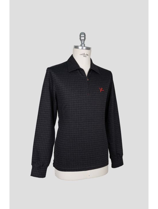 Isaia Dark Gray Cotton Sweater Polo 2