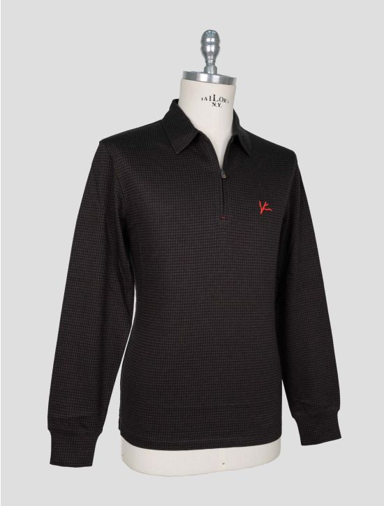 Isaia Brown Cotton Sweater Polo 2
