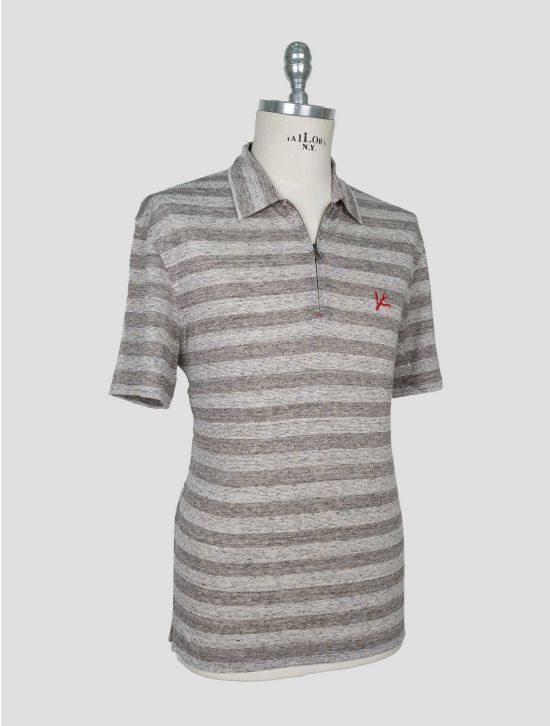 Isaia Brown Linen Polo 2