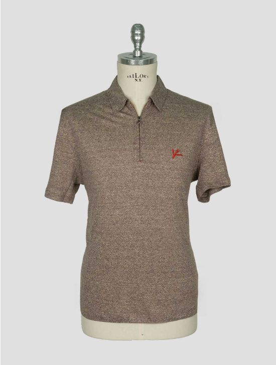 Isaia Brown Linen Polo 1
