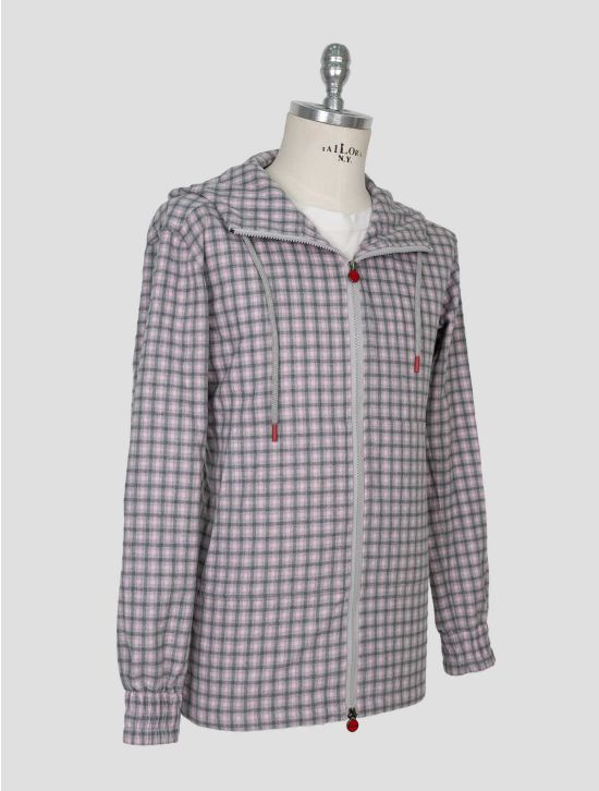 Kiton Gray Pink Cotton Shirt Umbi 2