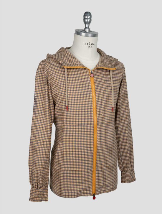 Kiton Blue Orange Cotton Shirt Umbi 2