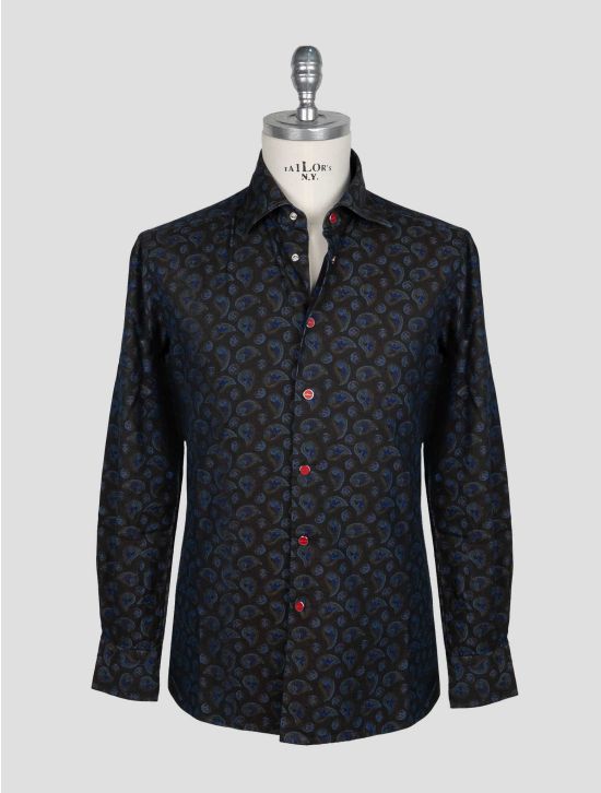 Kiton Brown Cotton Shirt 1