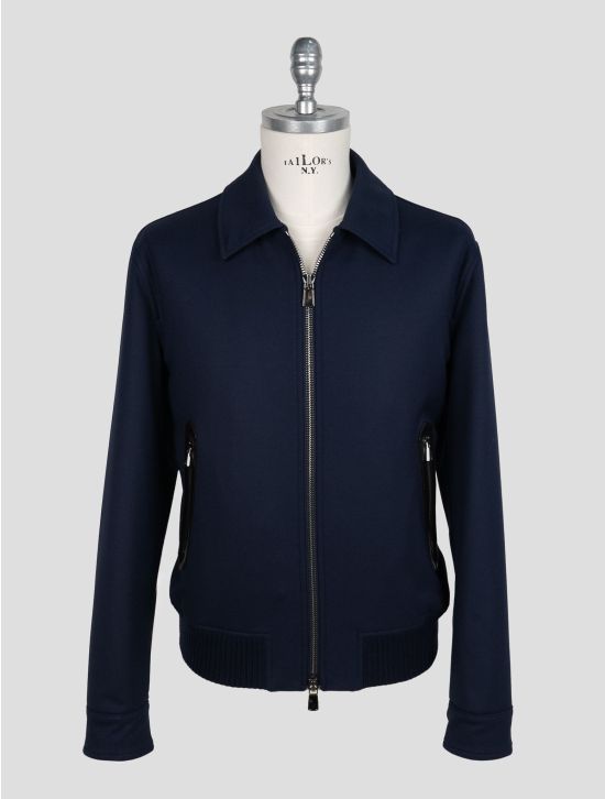 Kiton Blue Wool Ea Pa Coat 1