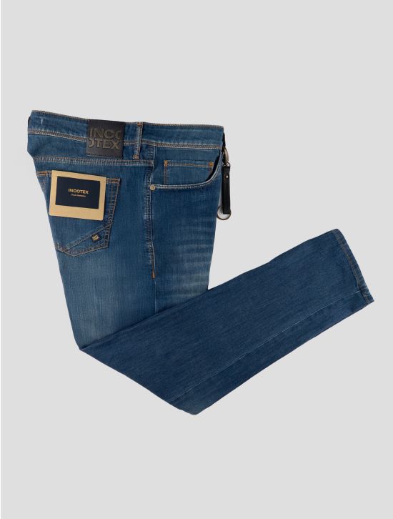 Incotex Blue Cotton Viscose Pl Ea Jeans 1