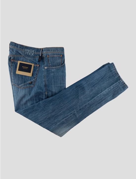 Incotex Blue Cotton Linen Jeans 1