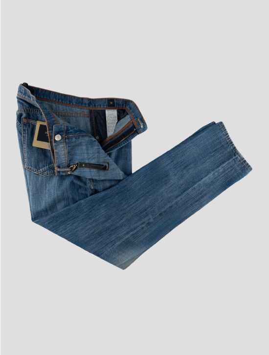 Incotex Blue Cotton Linen Jeans 2
