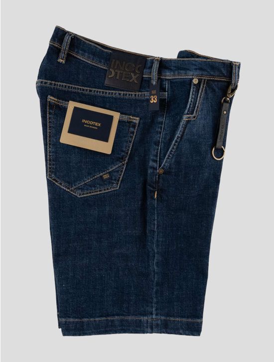 Incotex Blue Cotton Ea Short Pant 1