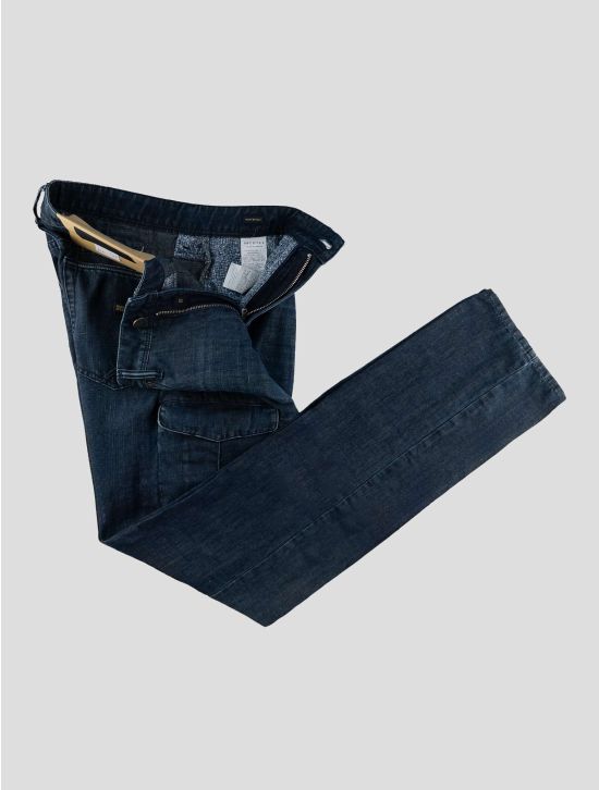 Incotex Blue Cotton Linen Cargo Jeans 2